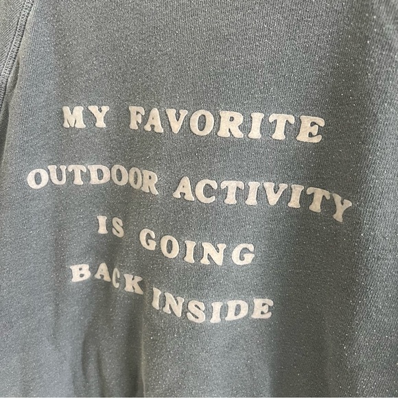 Wildfox My Favorite Outdoor Activity Is Going Back Inside Graphic Sweatshirt - Picture 3 of 8